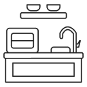 Back of home kitchen icon